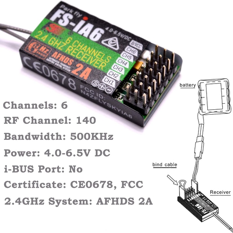 Flysky FS-IA6 Receiver 6CH Dua - огляд і ціна Drone Racing Antenna