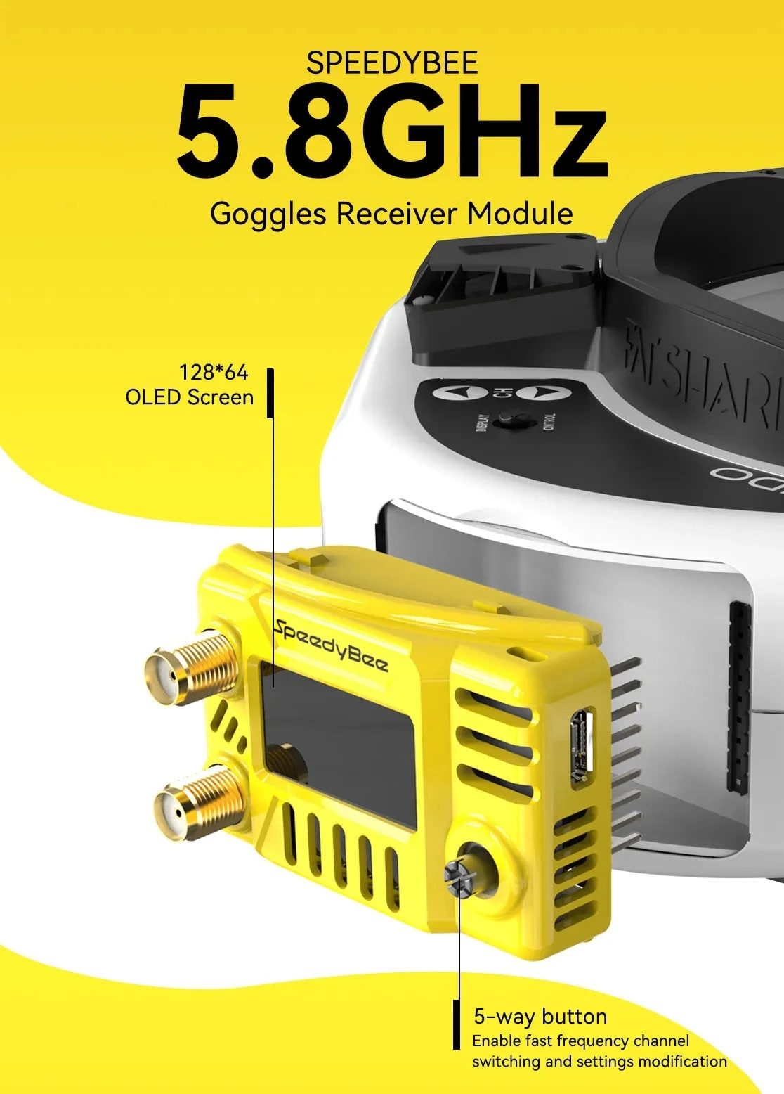 SpeedyBee FPV Goggles Module 5 - огляд і ціна Drone Racing Gate