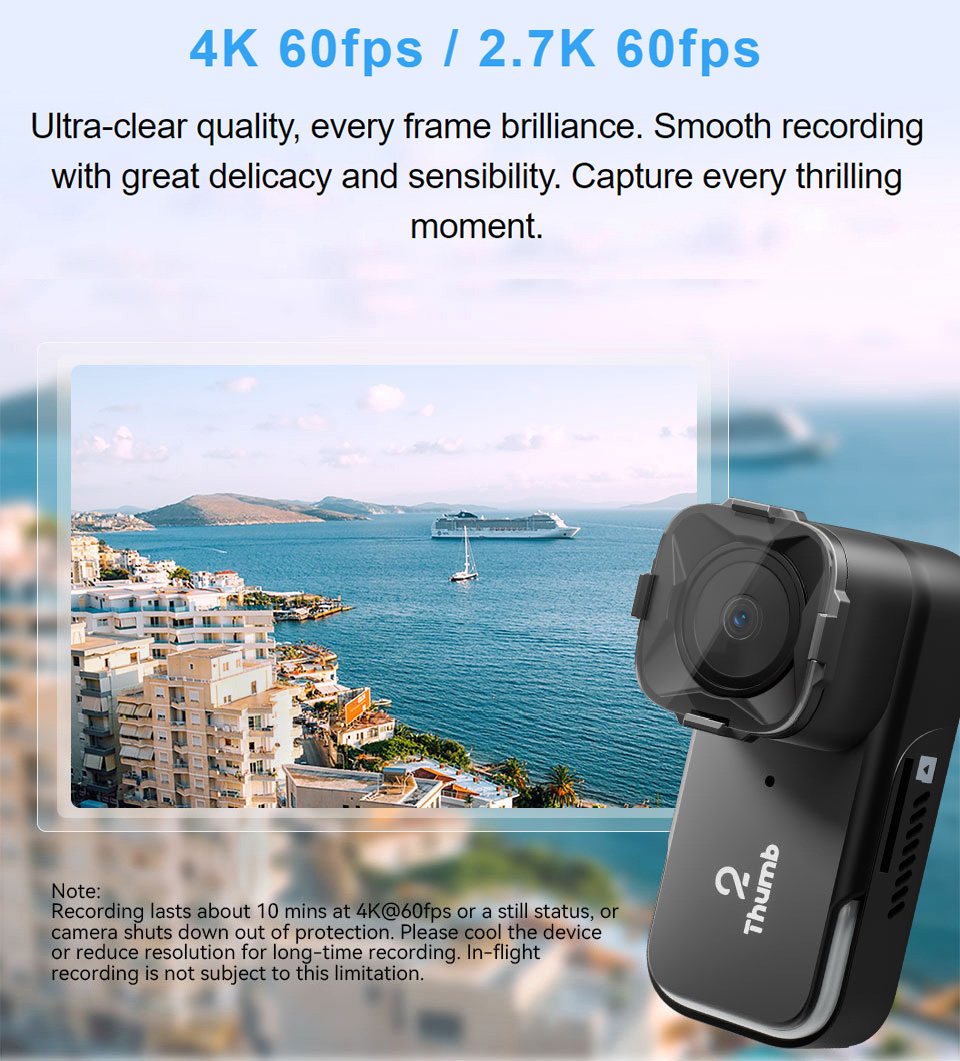 New Version RunCam Thumb 2 4K  - огляд і ціна Drone Racing Camera