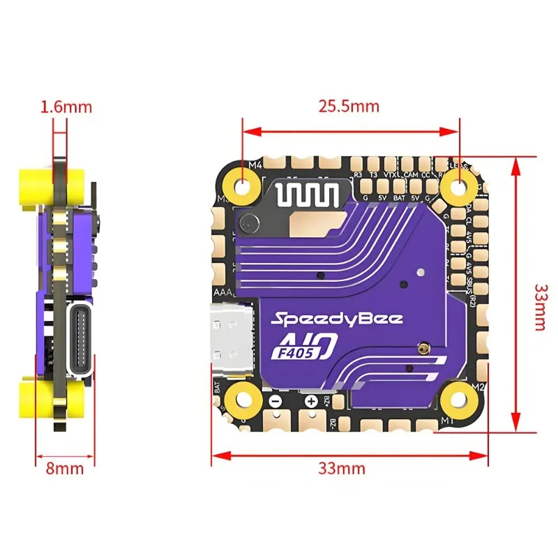 SpeedyBee F405 AIO Flight Cont - огляд і ціна Drone Racing Flight Controller