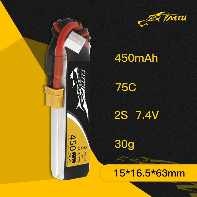3Pcs NEW TATTU 450/500/550mAh  - огляд і ціна Drone Racing Battery