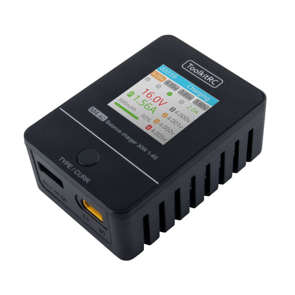 ToolkitRC M4AC 30W Compact AC  - огляд і ціна Drone Racing Charger